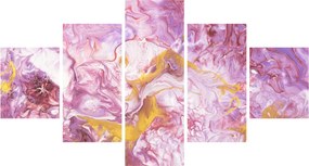 Obraz - Różwa abstrakcja (125x70 cm)