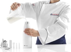 Biały aluminiowy syfon do bitej śmietany Hendi Kitchen Line, 500 ml
