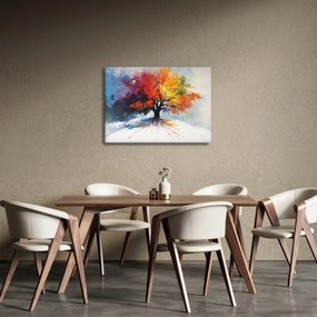 Obraz - Kolorowe drzewo (70x50 cm)
