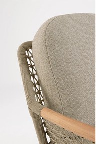 Jasnobrązowy metalowy fotel ogrodowy Eulero – Bizzotto