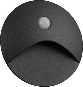 Kanlux 39125 - LED oprawa schodowa z czujnikiem EXIN 2,5W/230V 3000K IP65 antracyt, okrągła