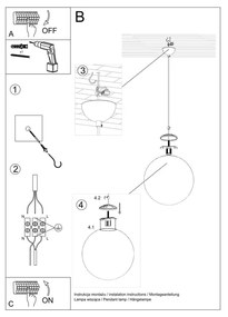 Lampa wisząca w kolorze złota ze szklanym kloszem ø 40 cm Cezab – Nice Lamps