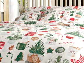 PrzytulneMieszkanie.pl PrzytulneMieszkanie.pl Bawełniana pościel MAGIC CHRISTMAS biała Rozmiar pościeli: 70 x 90 cm | 140 x 220 cm