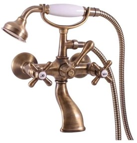 RAV Slezák MK159.5/2SM - Zestaw wannowy z baterią MORAVA RETRO mosiądz patynowany