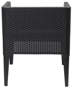 Fotel rattanowy COLUMBIA czarny