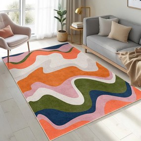 Pomarańczowy chodnik odpowiedni do prania 80x200 cm Squiggly Orange – Mila Home