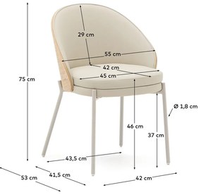 Kremowe krzesło Eamy – Kave Home