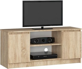 Szafka RTV AKORD Dąb Sonoma 120 cm 2 drzwi kolor Dąb Sonoma mat 2 półki 120x40x55 cm