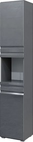 Szafka łazienkowa antracyt wysoki połysk 36.4x31x190.5 fredd