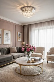 Lampa sufitowa glamour z kryształkami - 4X E972 E2-W31