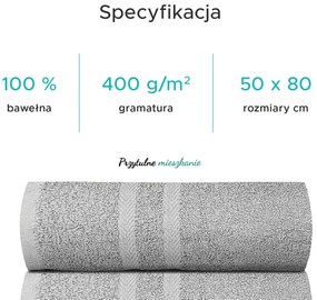 Ręcznik BASIC ORNAMENT  50 x 80 cm jasnoszary, 100% bawełna