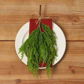 Sztuczna gałązka cyprysu zielonego "Bosko" z PE z efektem Real Touch, 70 cm