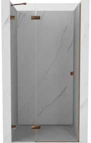 Mexen Lunar drzwi prysznicowe uchylne lewe 70 cm, transparent, różowe złoto - 834-070-000-60-00-L