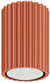 Nowoczesna ryflowana lampa tuba w kolorze ochra - D286-Melson