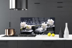 Szkło nad Blatem Równowaga: Kwiat I Kamienie