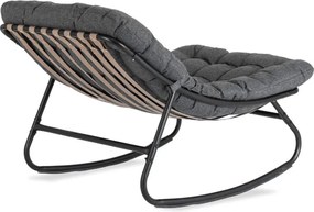 Fotel Bujany Ogrodowy AURORA na Płozach Szary Nowoczesny