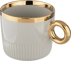 Altom Kubek porcelanowy Palazzo lines 350 ml, szałwiowy