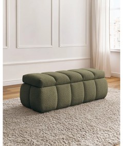 Zielona ławka z materiału bouclé – Bobochic Paris