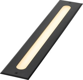 Nowoczesny klosz ogrodowy czarny 50 cm z LED IP65 - Eline