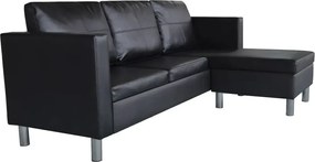 Czarna elegancka sofa 3-osobowa B4-B98