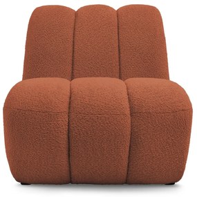 Ceglasty fotel z materiału bouclé Janissaire – Bobochic Paris