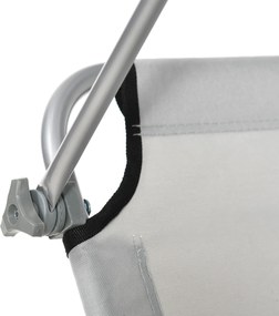 Outsunny Leżak ogrodowy składany z daszkiem przeciwsłonecznym na plażę wellness szary 187x58x36 cm | Aosom PL