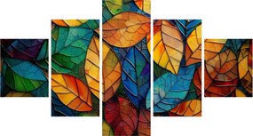 Obraz - Mozaika z liści (125x70 cm)