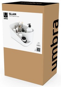 Biały plastikowy organizer łazienkowy na kosmetyki Glam – Umbra