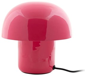 Różowa lampa stołowa z metalowym kloszem (wysokość 20 cm) Fat Mushroom – Leitmotiv