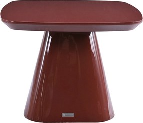 Stolik pomocniczy z MDF - Lakierowany bordowy - NATAZA