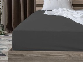 PrzytulneMieszkanie.pl Prześcieradło jersey BASIC ciemnoszare 90 x 200 cm