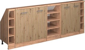 Szafka kuchenna na dach skośny dąb rzemieślniczy 210x46x81.6 r-line