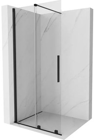 Mexen Velar ścianka prysznicowa rozsuwana Walk-in 80 x 200 cm, transparent 8 mm, czarna - 871-080-000-03-70