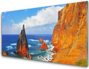 Panel Szklany Majestatyczny Klif nad Oceanem