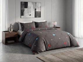 PrzytulneMieszkanie.pl PrzytulneMieszkanie.pl Pościel z mikrofibry ORBITA ciemnoszara Rozmiar pościeli: 2 szt 70 x 80 cm | 160 x 200 cm