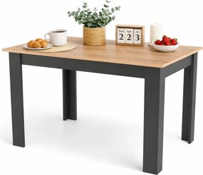 Nowoczesny stół do salonu dąb craft + czarny F3-D99