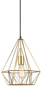 Inteligentna lampa wisząca w stylu industrialnym złota w komplecie z Wi-Fi ST64 - Carcass Nowoczesny Oswietlenie wewnetrzne