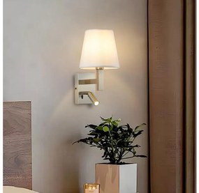 Brilagi - LED Kinkiet DEYA 1xE14/40W/230V + LED/3W biały/matowy chrom