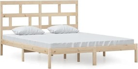 Małżeńskie łóżko z naturalnej sosny 160x200 L1-L47