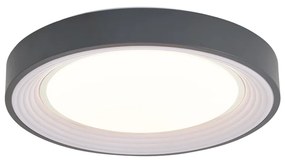 Nowoczesna lampa sufitowa szara z białym wykończeniem 38 cm z LED z funkcją ściemniania RGB - Kanton