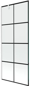 Mexen Next parawan nawannowy 1-skrzydłowy 80 x 150 cm, czarny wzór, biały - 895-080-000-00-77-20