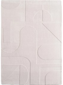 Dywan nowoczesny Pompei 3D Geometryczny II kremowy 80 cm x 150 cm
