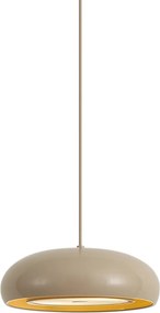 Lampa wisząca retro taupe z metalowym kloszem 2-punktowa - Macaron