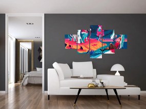 Obraz - Książę i smocza księżniczka (125x70 cm)