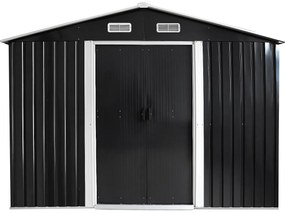 Wiata ogrodowa ze stali galwanizowanej w kolorze szarym 8 m² - MANSO