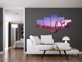 Obraz drzewa w pobliżu czerwonych skał (125x70 cm)