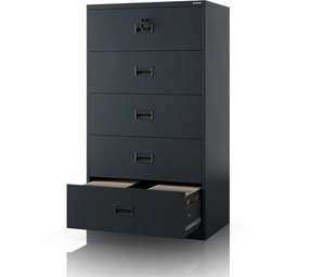 Szafa kartotekowa metalowa antracytowa, 900x1620x600 mm: SARA XL V5