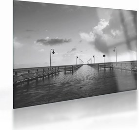 Obraz na szkle - Promenada nad wybrzeżem (70x50 cm)