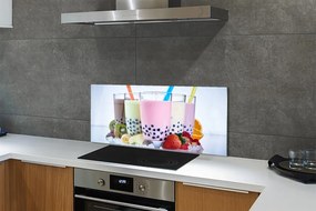 Panel szklany do Kuchni Kremowe Szejki Owocowe