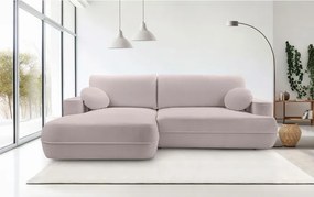 Narożnik FUEGO wolnostojący układ L strona Lewa z funkcją spania w tkaninie Bubble 08